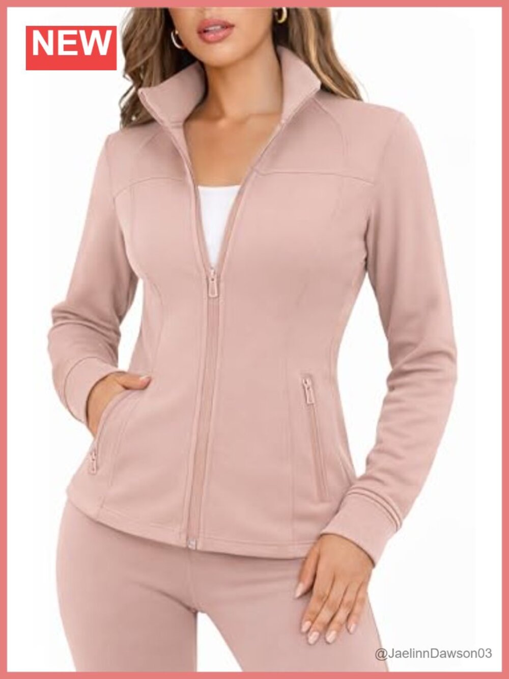 Women's Lightweight Zip Up Jacket Nylon Spandex Full Zip Activewear